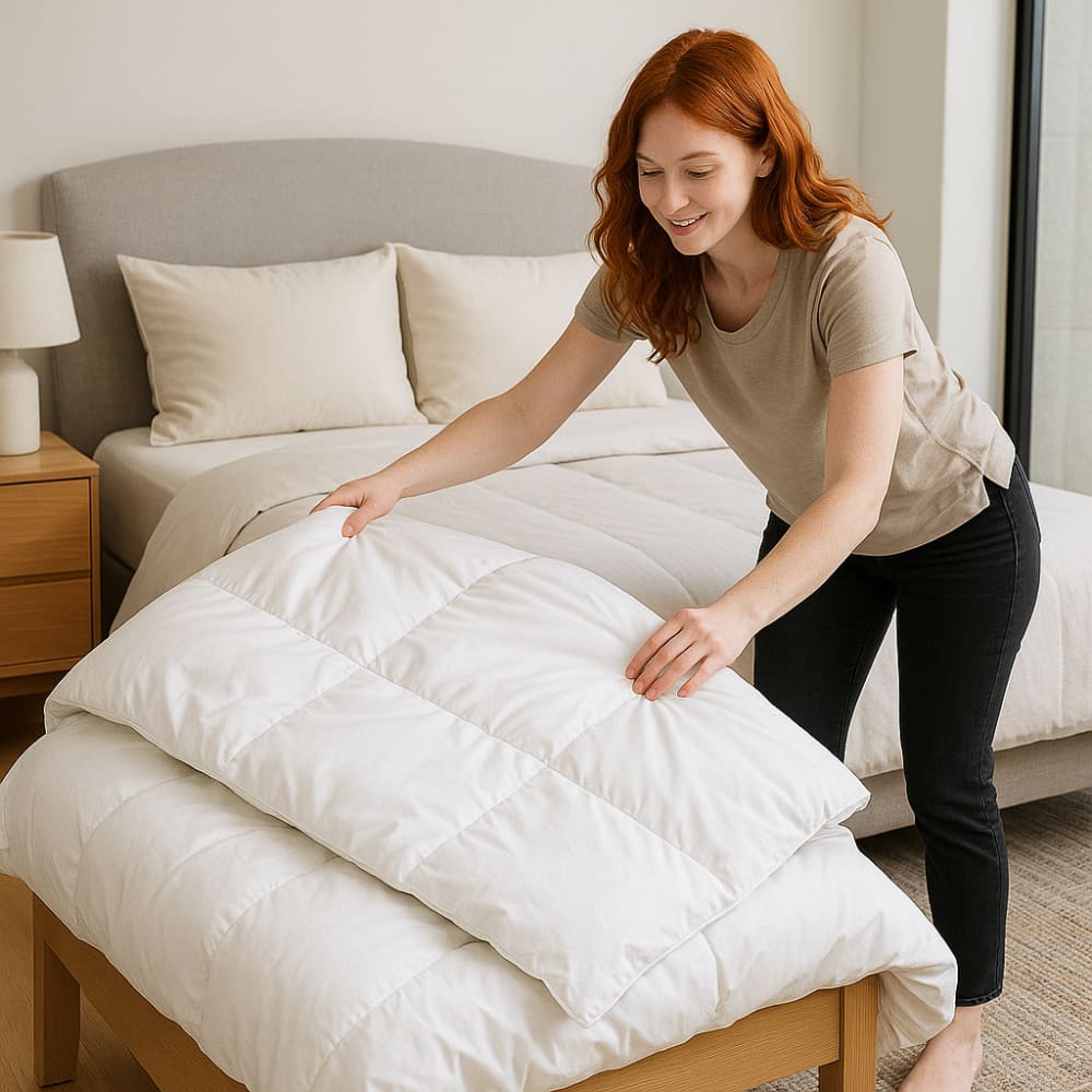 Piumone COCCOLA leggero con piumette e piumino 250x215 - CO.BI 208 € CoBi Cashmere