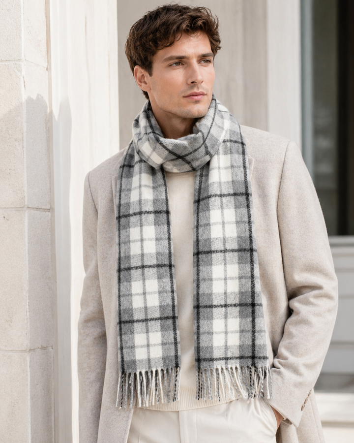 GOLF Scarf Cashmere and Wool with Scottish Tartan Design