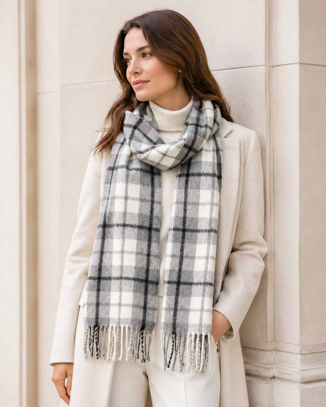 GOLF Scarf Cashmere and Wool with Scottish Tartan Design