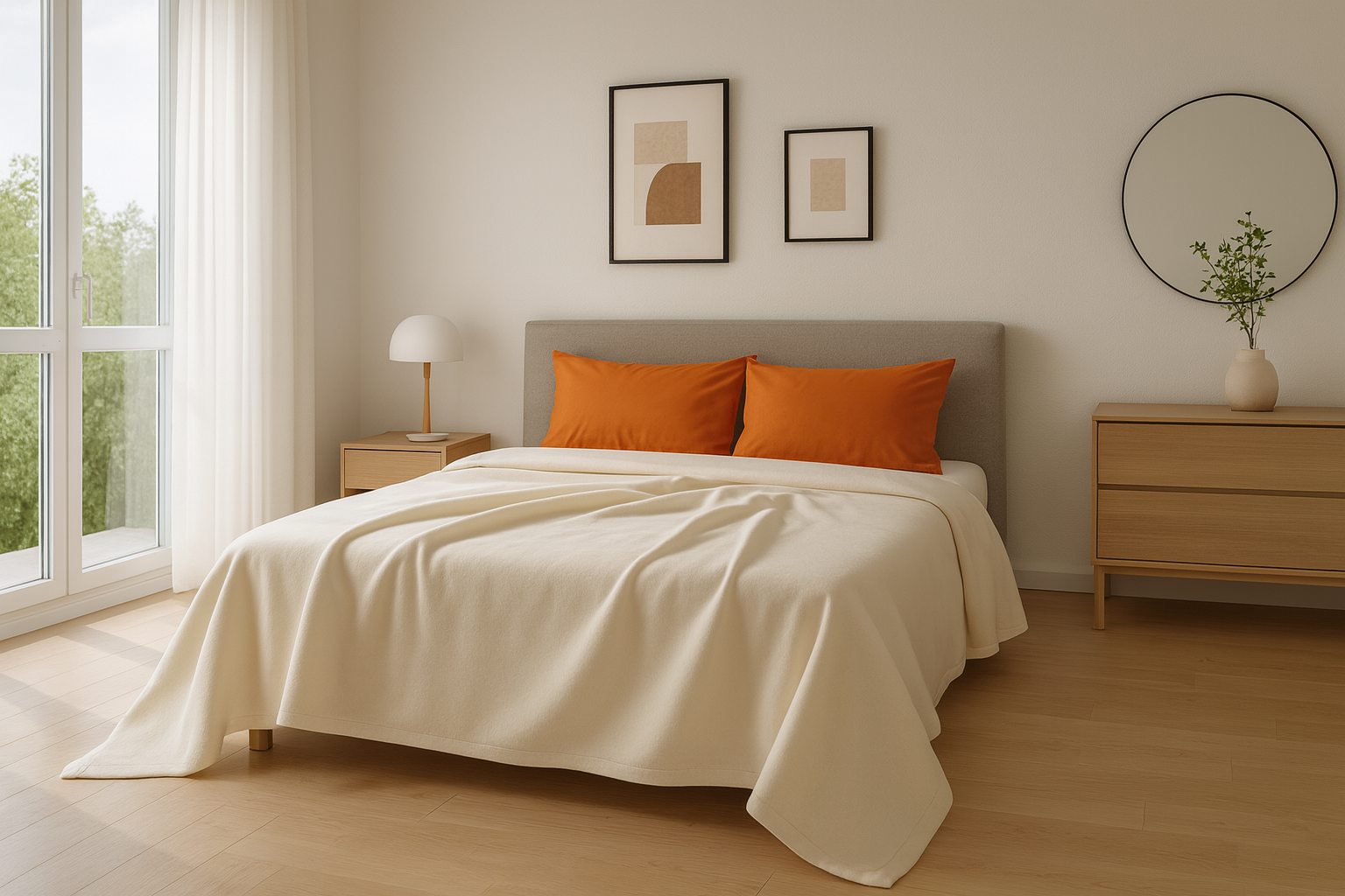 Coperta bianca di lana norvegese