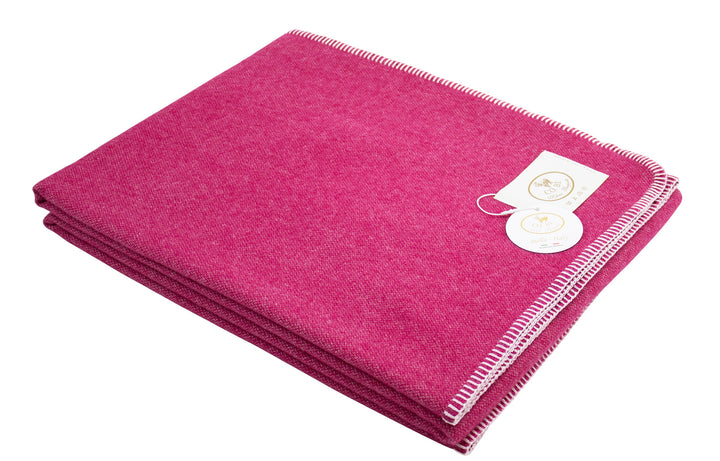 COLOR Throw Cashmere and Wool with Whipstitch Border