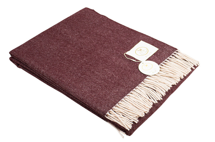 Throw COLOR Cashmere and Wool with Fringes