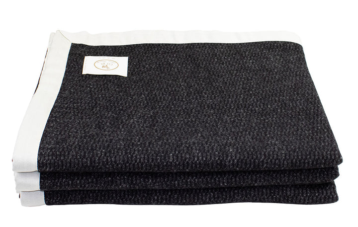 ANTHRACITE Cashmere and Wool Blanket