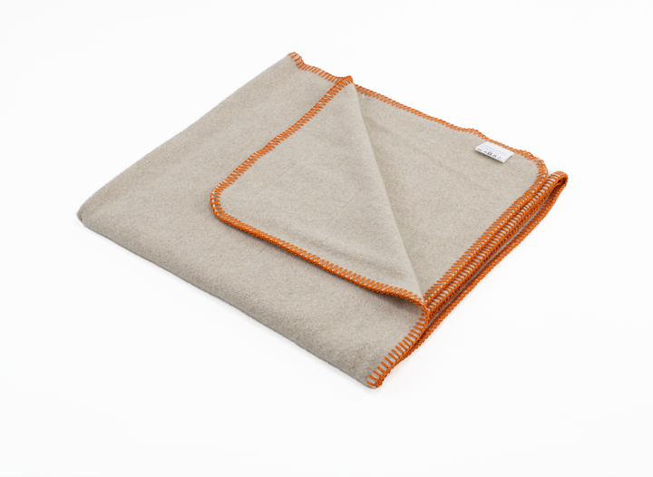LADY BLANKET Cashmere and Silk with Whipstitch border