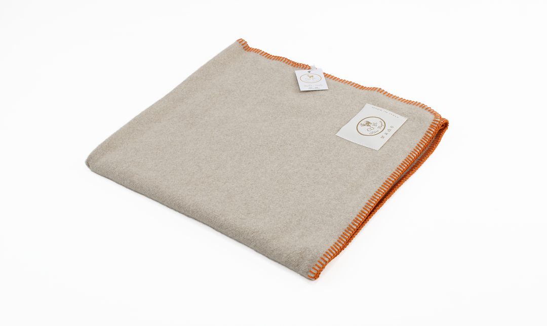 LADY BLANKET Cashmere and Silk with Whipstitch border
