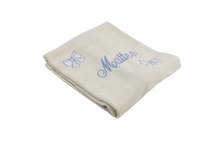 Baby Blanket AMORE embroidered Matteo / Aida Pure Cashmere