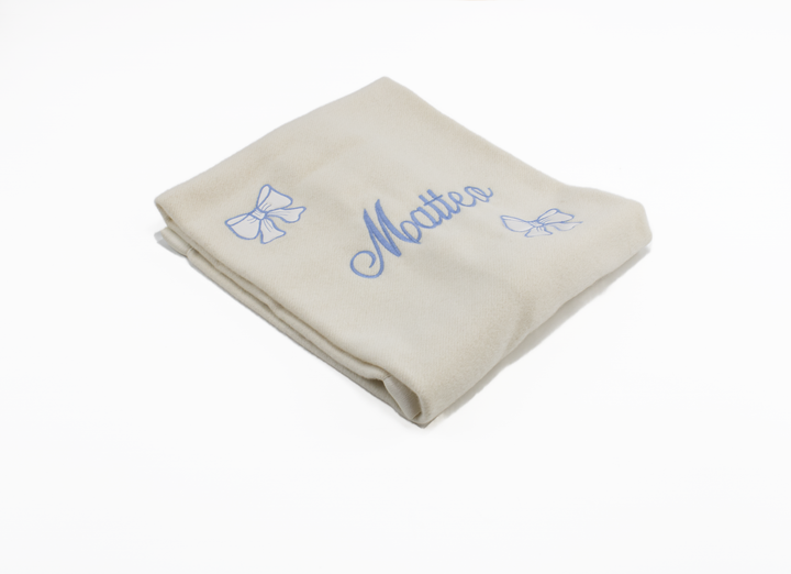BLANKET AMORE embroidered Pure Cashmere