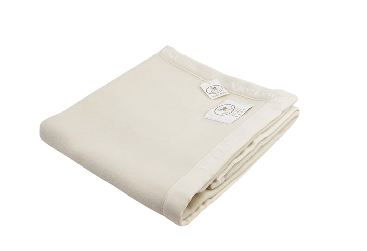 Coperta per lettino invernale bianca