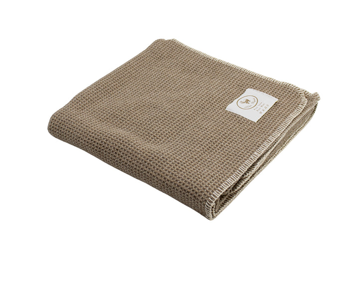 Coperta per culla di pura lana beige