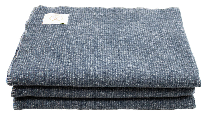 Coperta Tina di lana e cashmere blu scuro