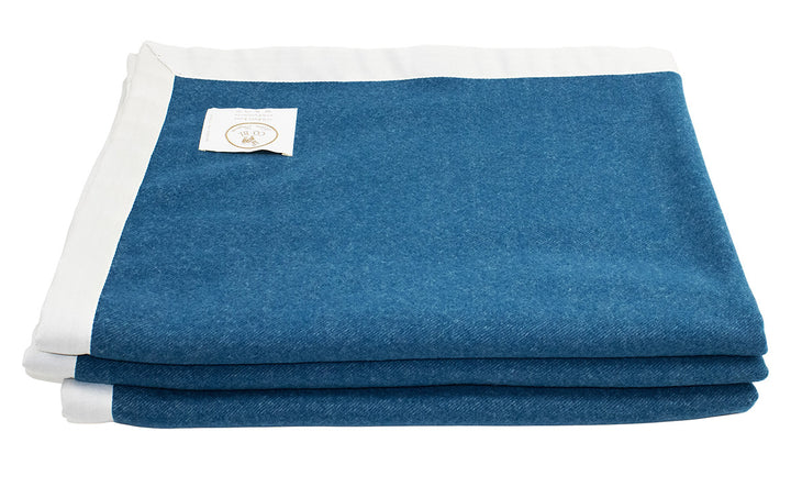TURQUOISE Cashmere and Wool Blanket