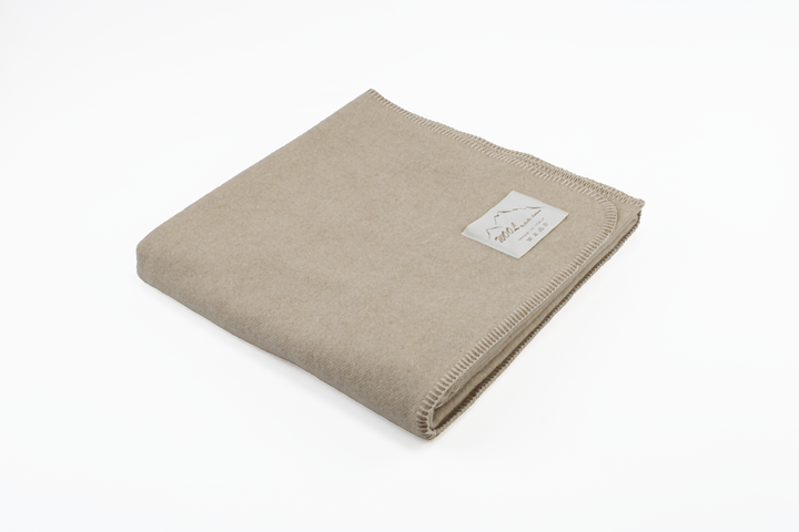 VALENTINA BLANKET Wool and Viscose whipstitch edge