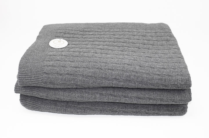 OSCAR Cashmere and Wool Knit Blanket