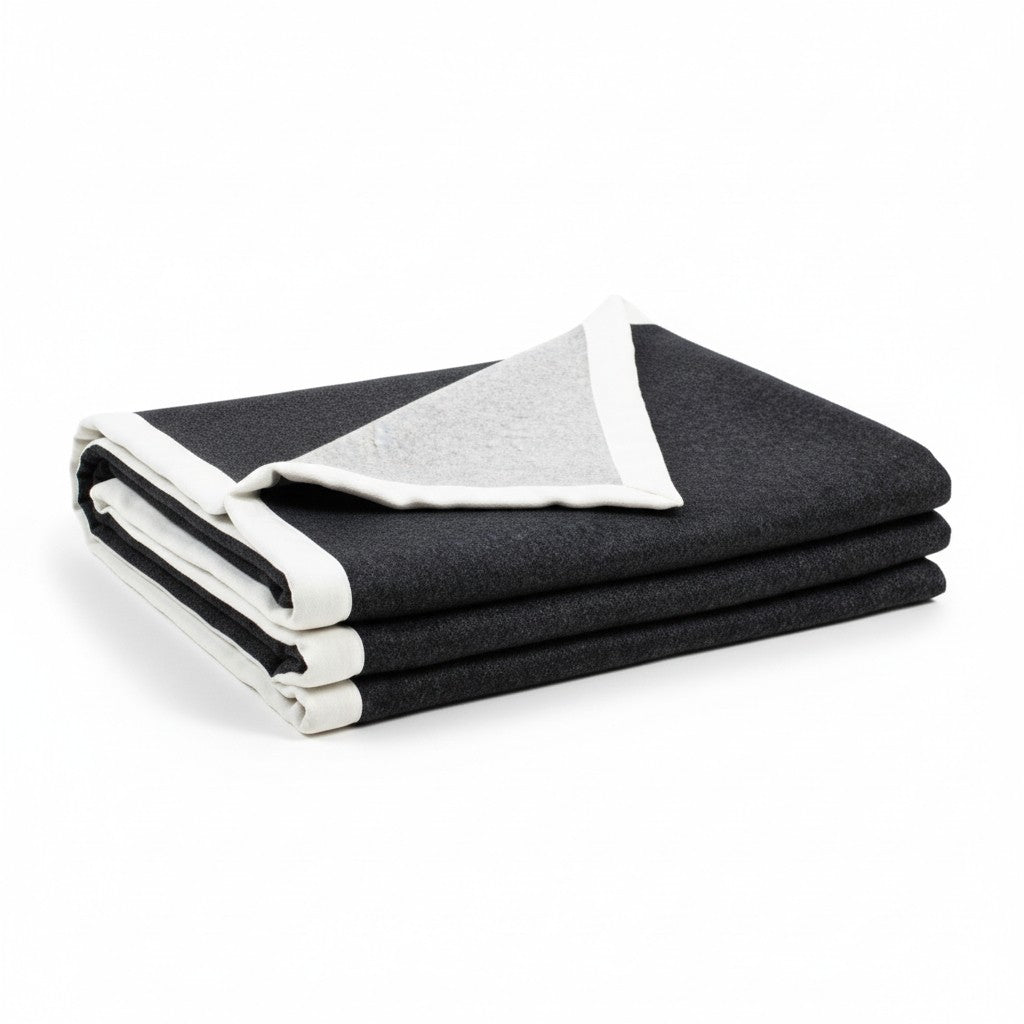 Coperta pesante antracite scuro e grigio