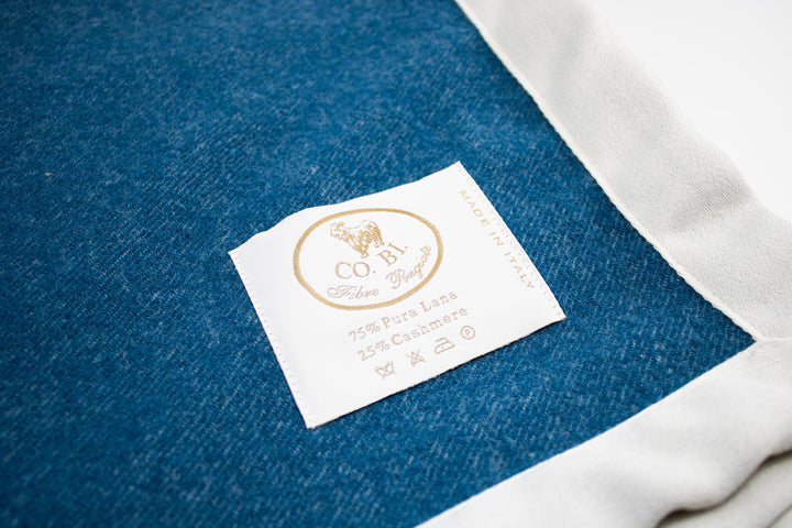 TURQUOISE Cashmere and Wool Blanket