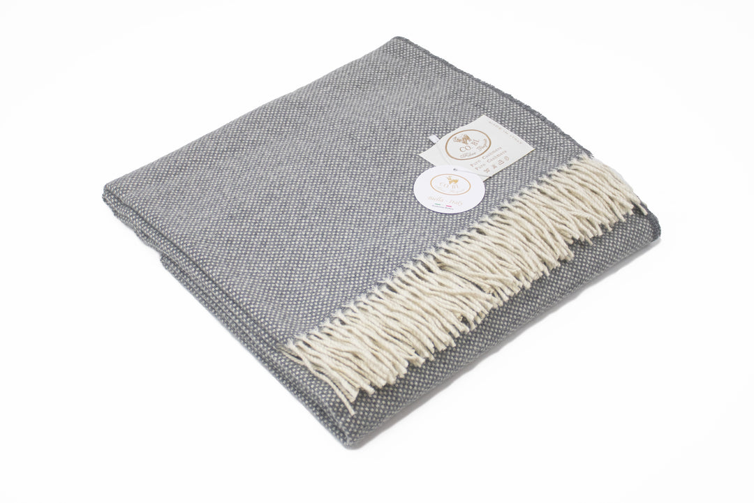 plaid di cashmere grigio