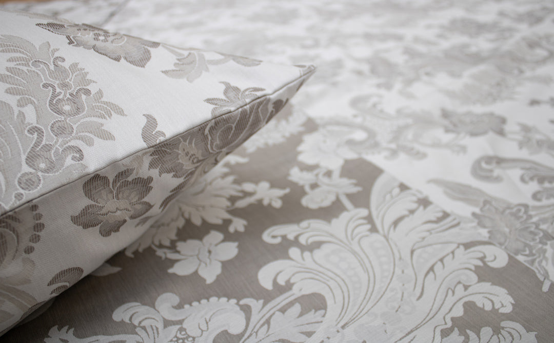Double Duvet Cover in Cotton in Jacquard Damask