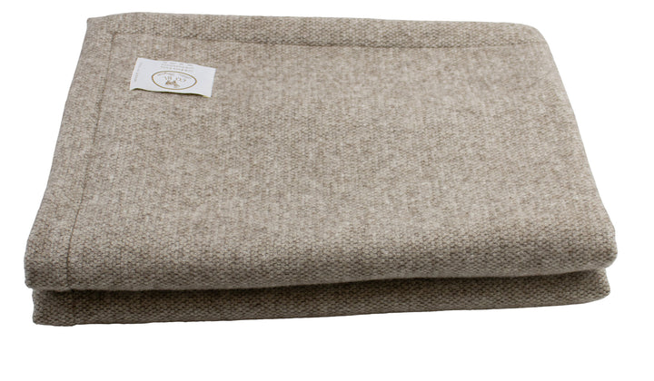 Coperta color cappuccino di cashmere e lana