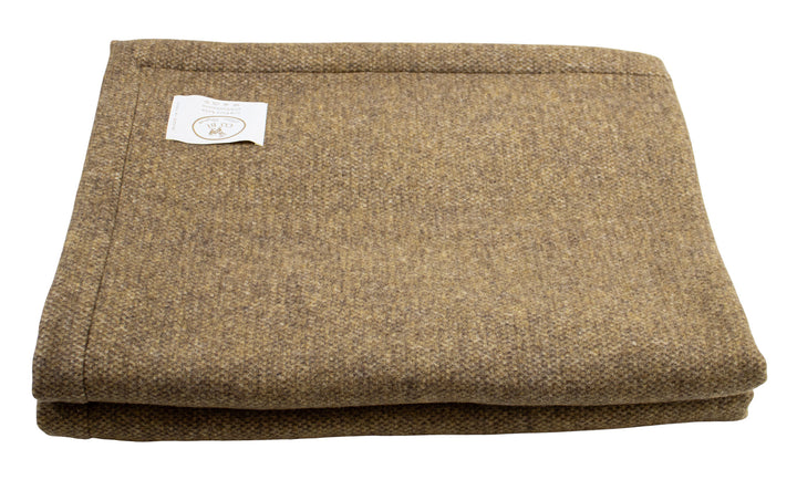 Coperta color senape melange