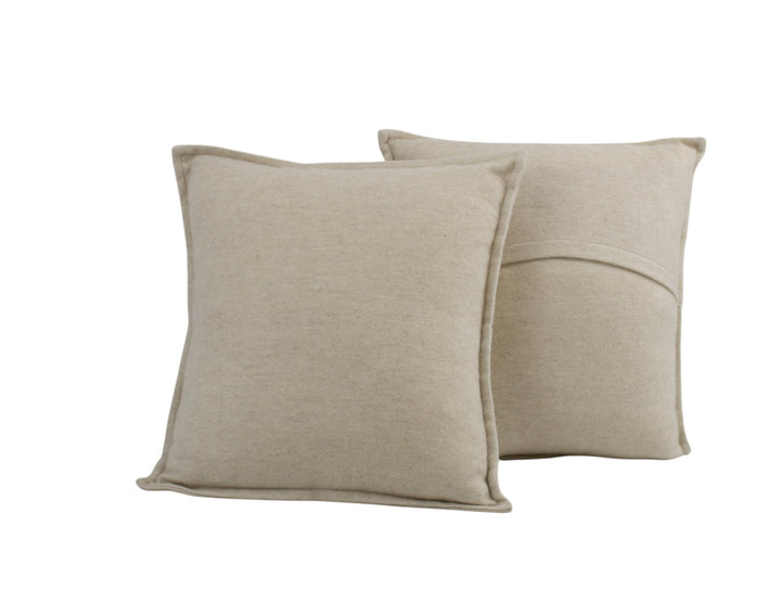 cuscino di lino e lana beige chiaro