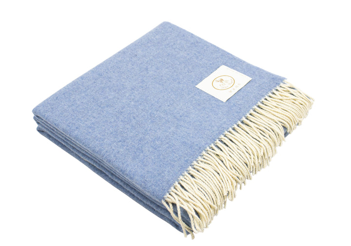 Double Face Throw ELIAS with fringes Merino Wool