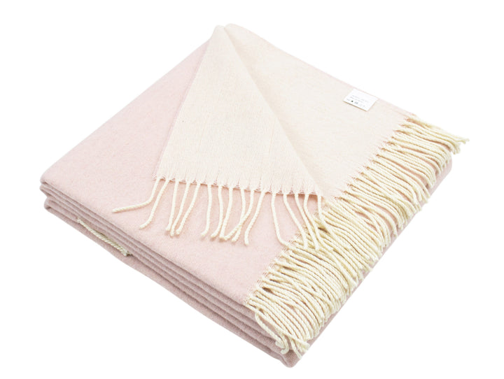 Double Face Throw ELIAS with fringes Merino Wool