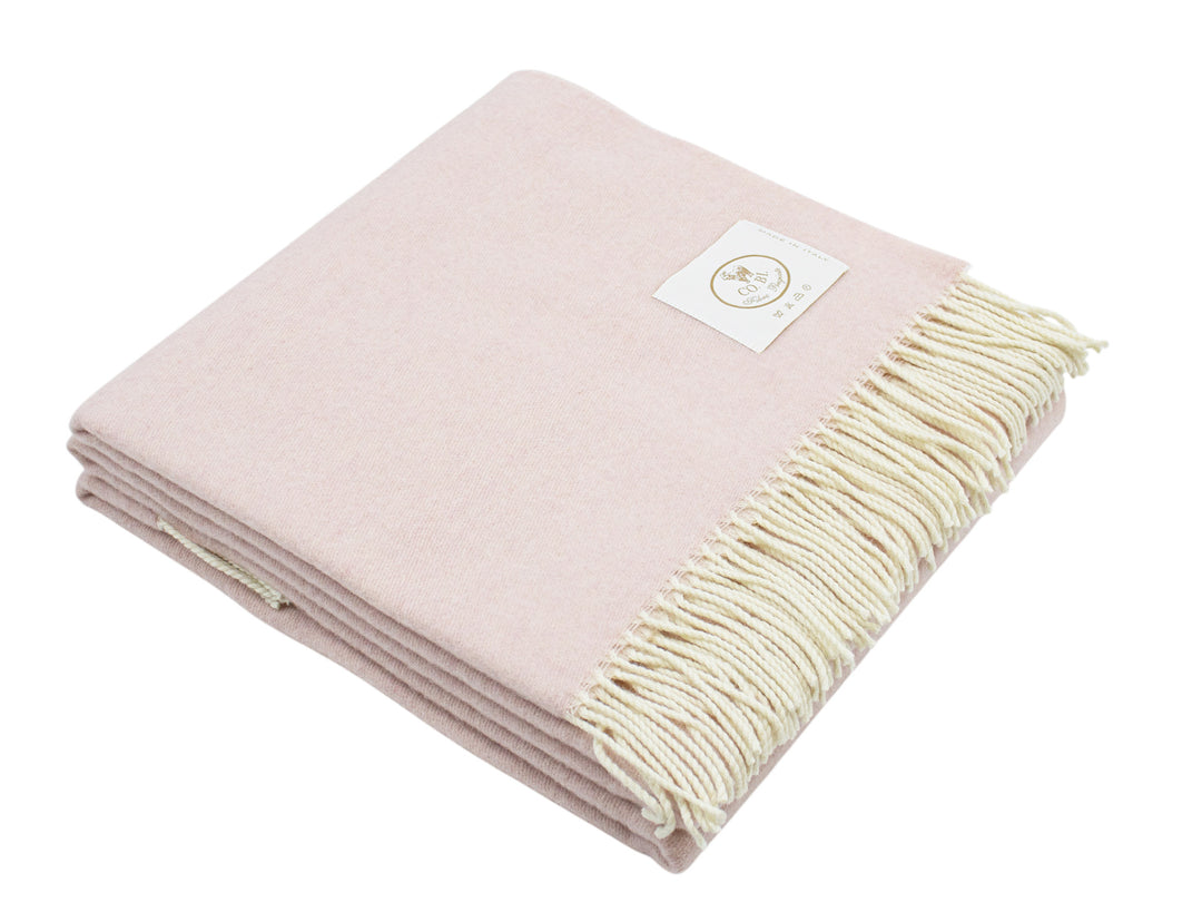 Double Face Throw ELIAS with fringes Merino Wool