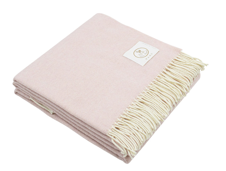 Double Face Throw ELIAS with fringes Merino Wool