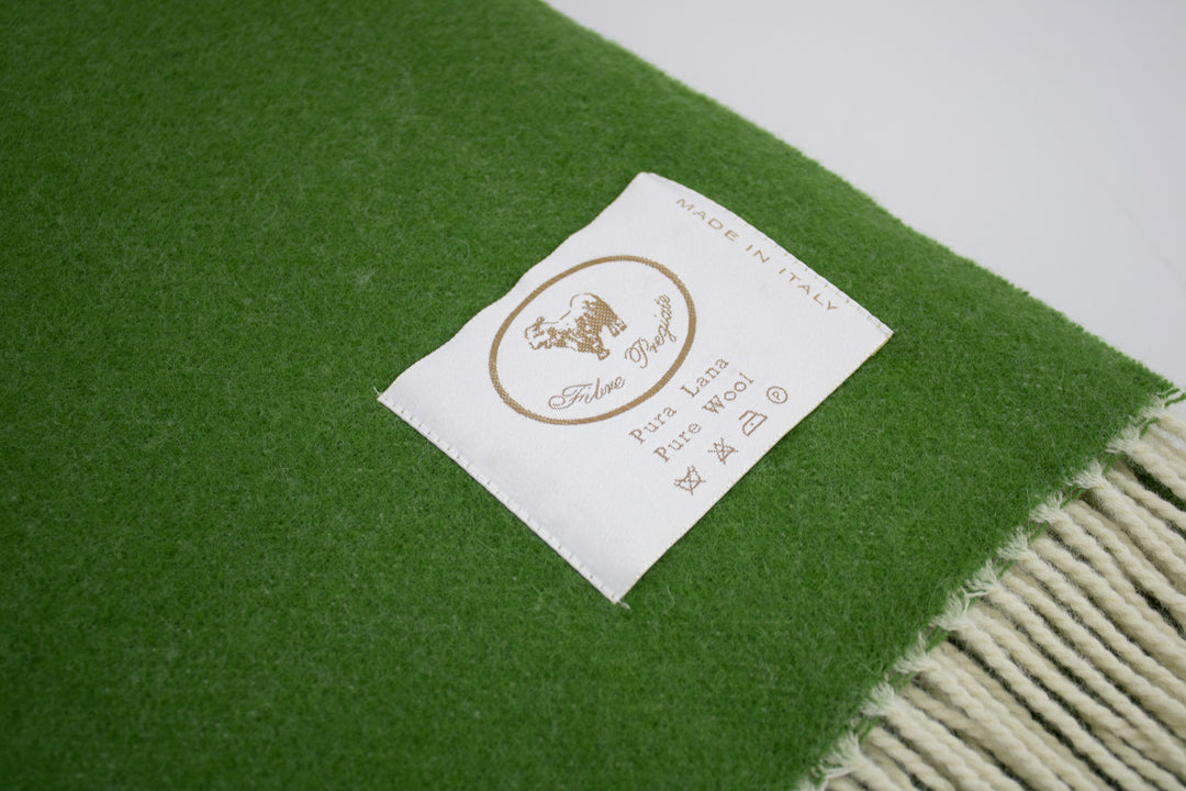 Particolare plaid etichetta verde