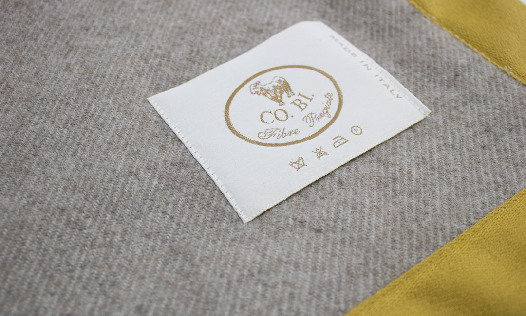 Etichetta coperta di lana e cashmere