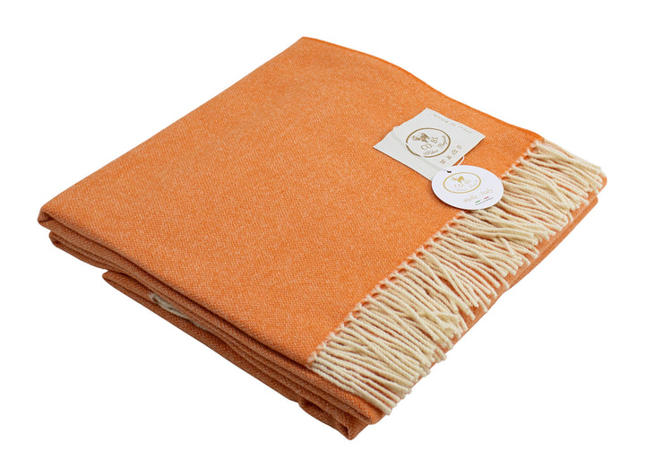 FLUO Throw Cashmere and Wool with Fringes