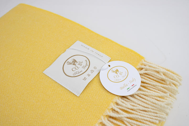 FLUO Throw Cashmere and Wool with Fringes