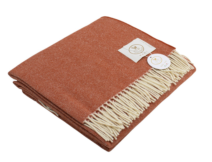 FLUO Throw Cashmere and Wool with Fringes