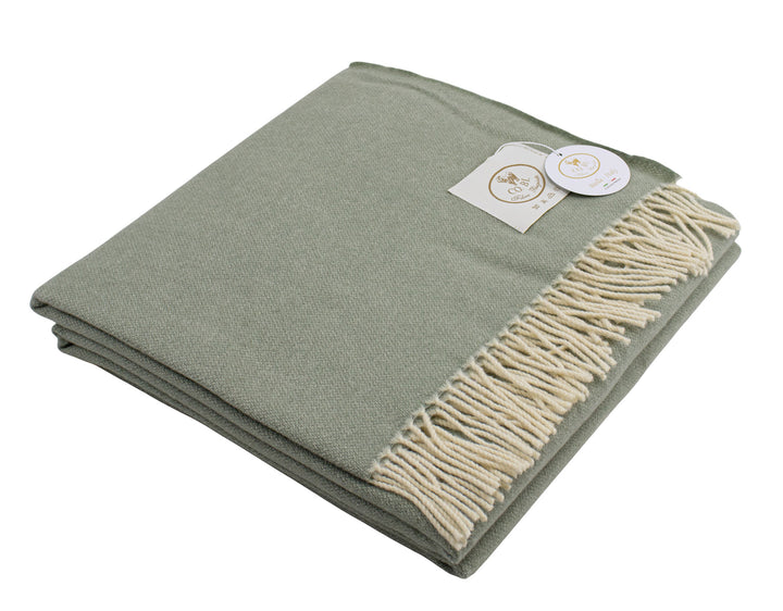 FLUO Throw Cashmere and Wool with Fringes