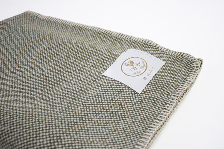 Coperta per culla verde oliva melange