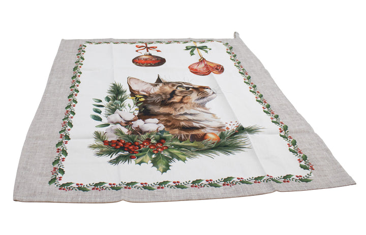 Set 5 pezzi Asciugapiatti Strofinacci Natalizi per Cucina in Cotone