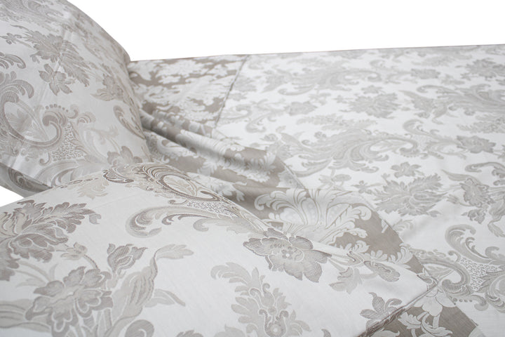 Double Duvet Cover in Cotton in Jacquard Damask
