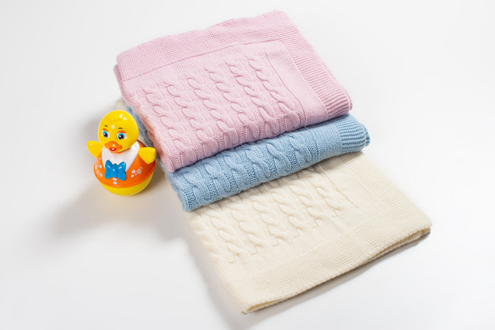 BLANKET WITH PLAIT Pure Cashmere