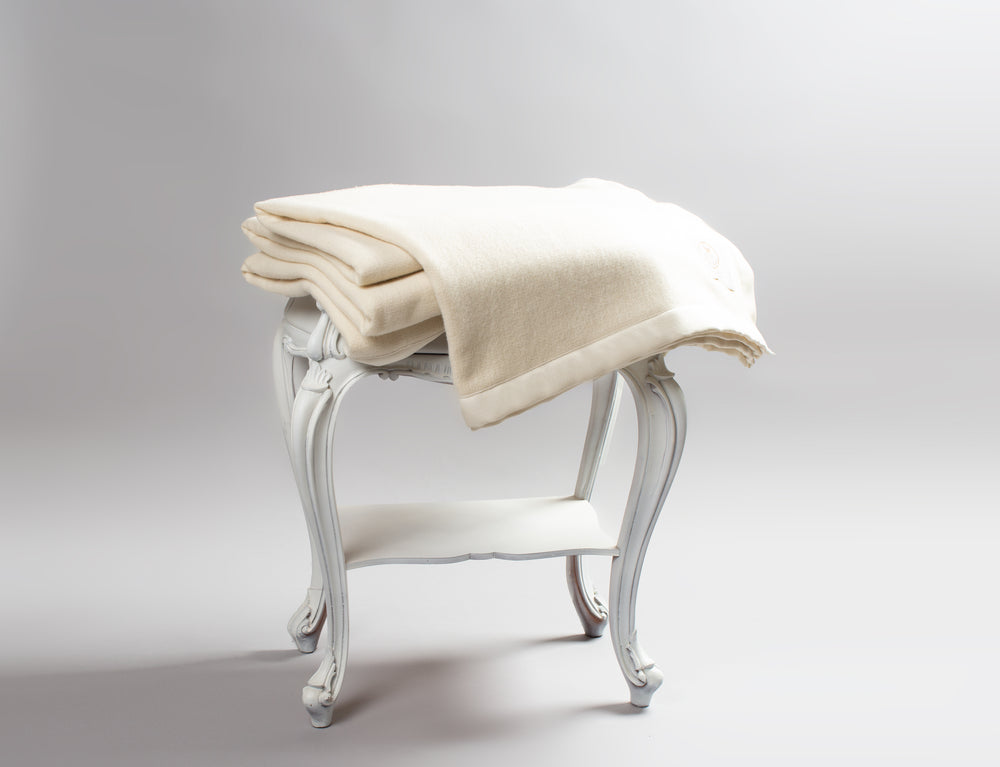 Coperta bianco naturale