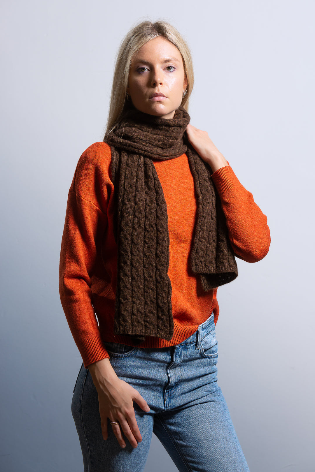 SCIARPA TRECCINA Puro Cashmere