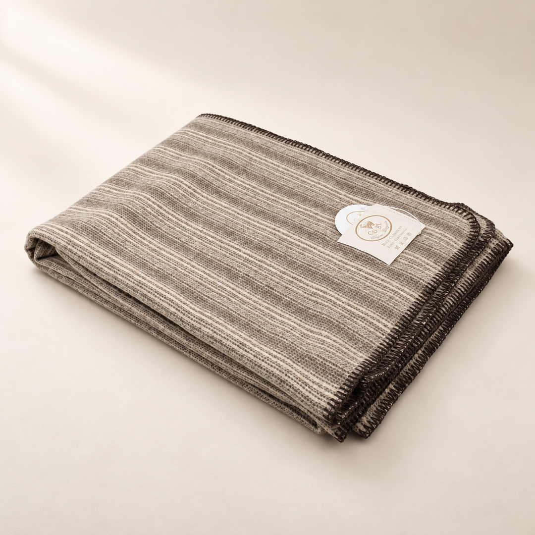 DANY - Plaid 100% Cashmere rifinito punto cavallo