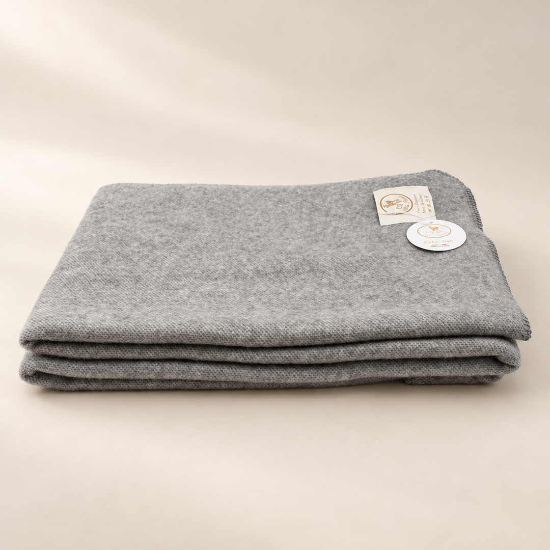 XANDRA - Plaid Puro Cashmere con bordo punto cavallo
