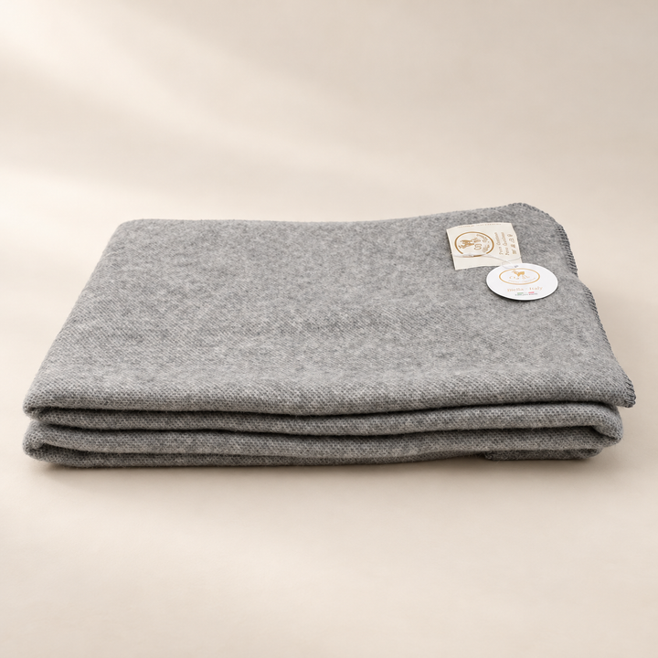 XANDRA - Plaid Puro Cashmere con bordo punto cavallo