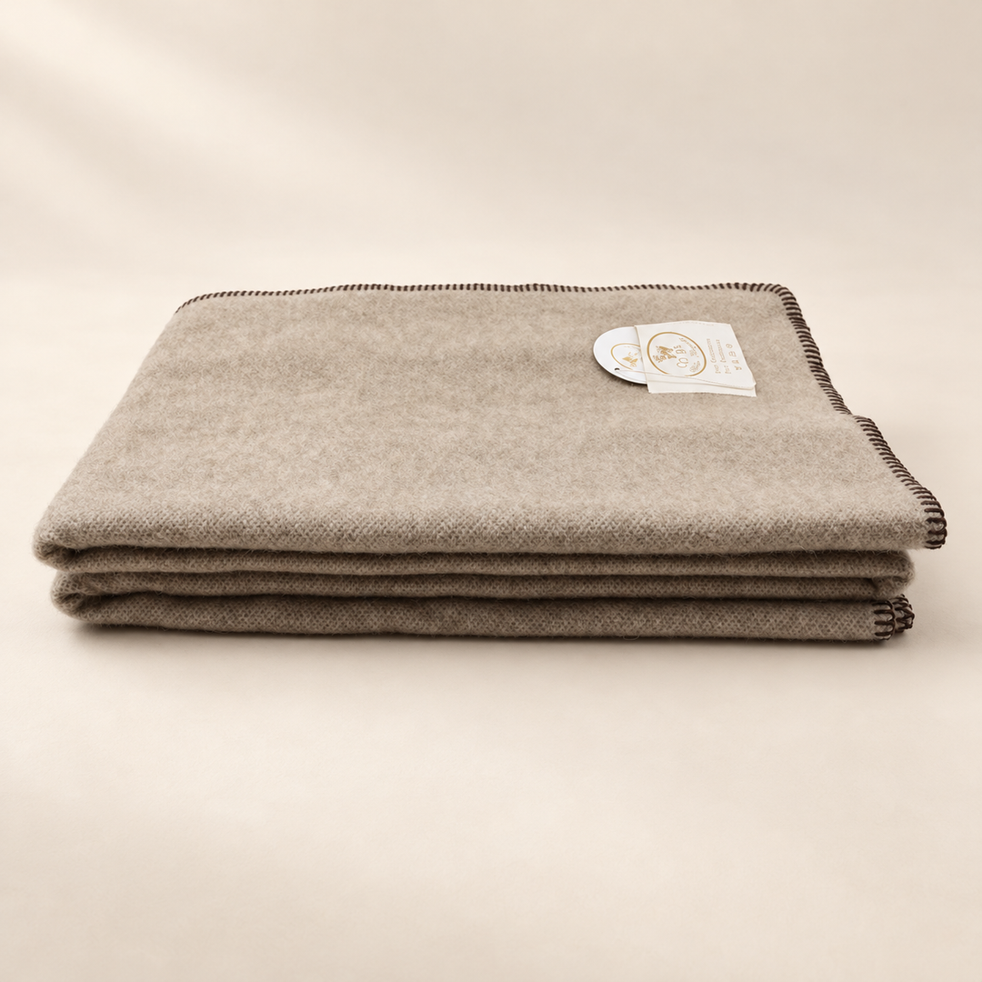 XANDRA - Plaid Puro Cashmere con bordo punto cavallo