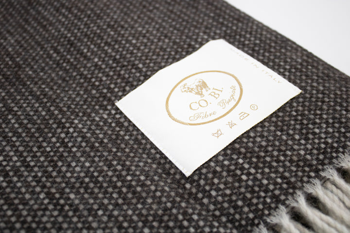 Particolare dell'armatura del plaid marrone