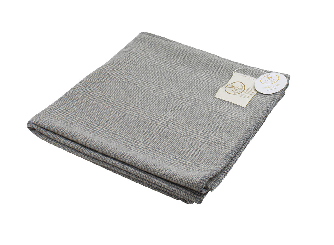 Copertina lettino KATE Puro Cashmere Grigio / Lettino 150x110 cm - Coperte Baby Azzurro/Grigio per a Principe di Galles