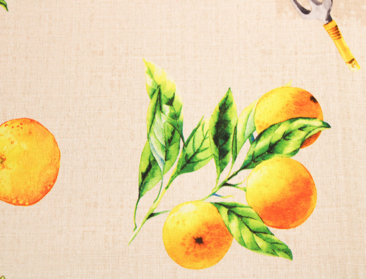 Luxury Stain-Resistant Tablecloth for 6 People LEMON