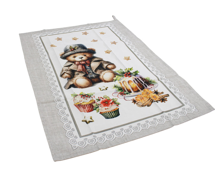Set 5 pezzi Asciugapiatti Strofinacci Natalizi per Cucina in Cotone