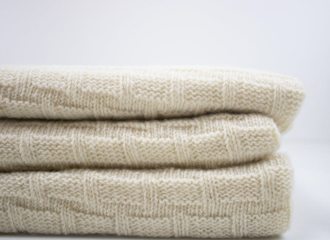 OSCAR Cashmere and Wool Knit Blanket