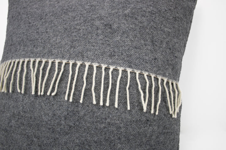 FRANGE FURNISHING CUSHION Wool and Natural Viscose